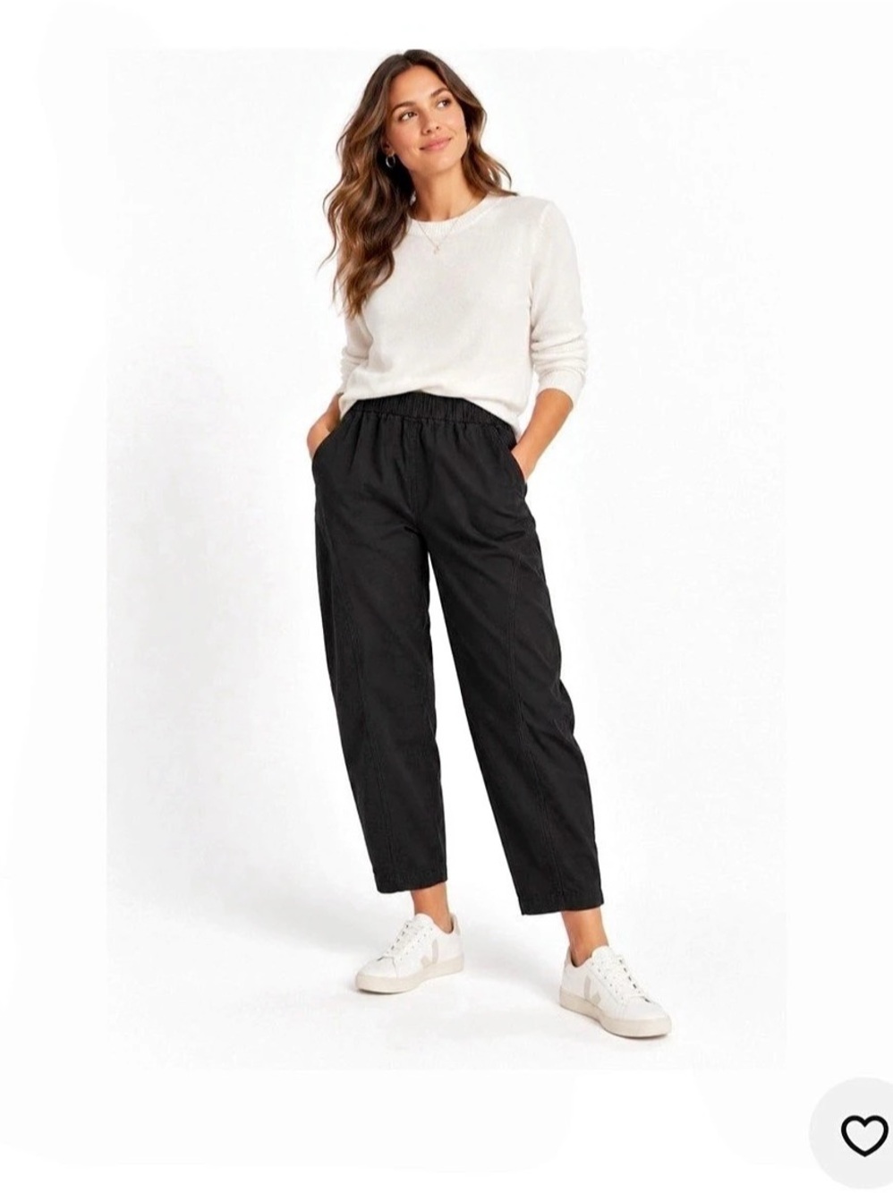 Marine Layer Black Pull On Barrel Leg Pant